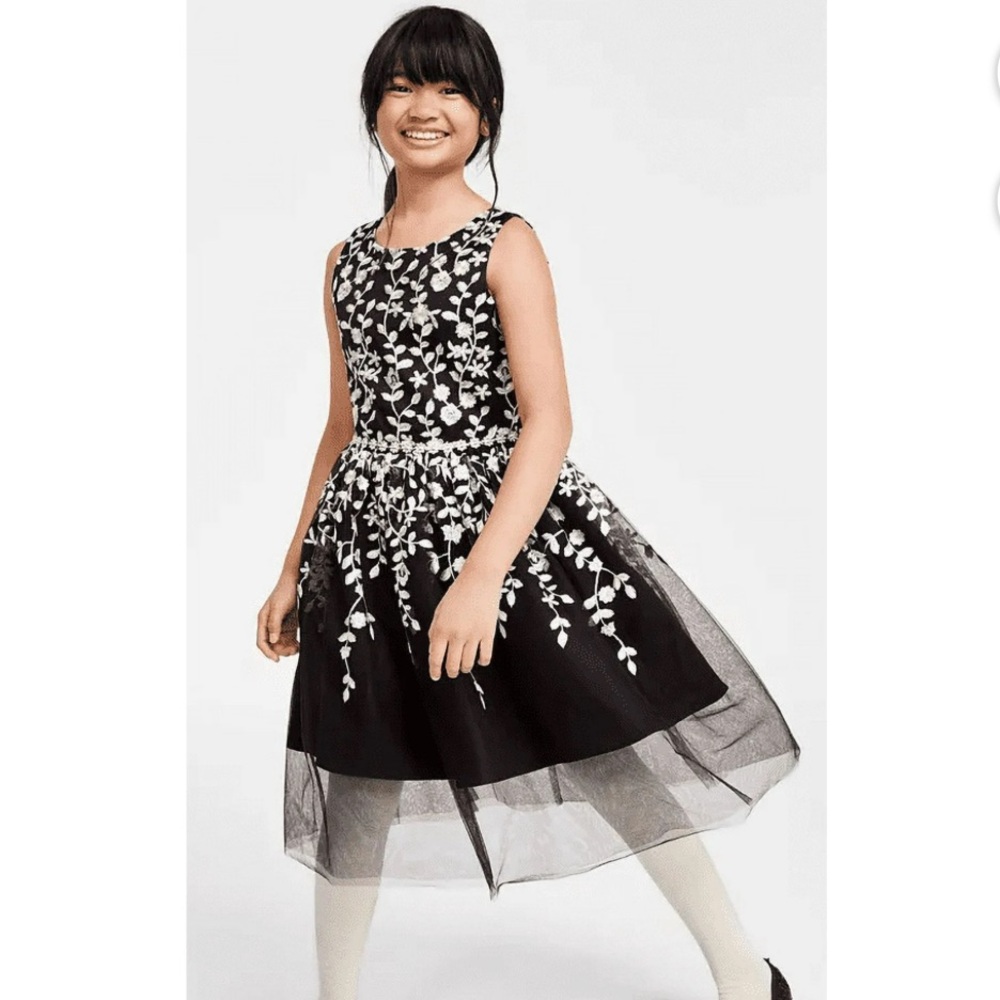 Rare Editions Back To Black Little Girls Dress size 10